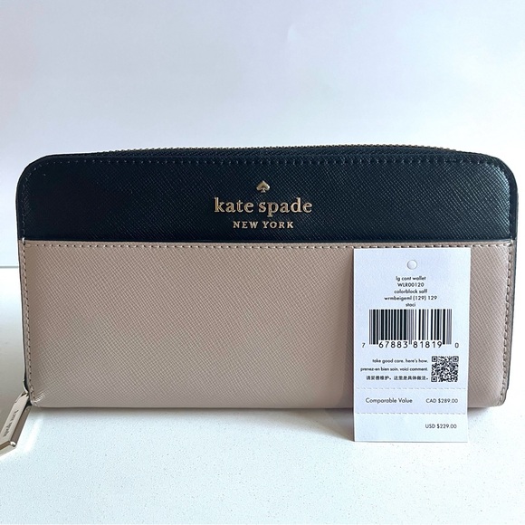 NWT KATE SPADE ♠️ Large Staci Continental Zip-Around Wallet | Leather - Picture 1 of 7